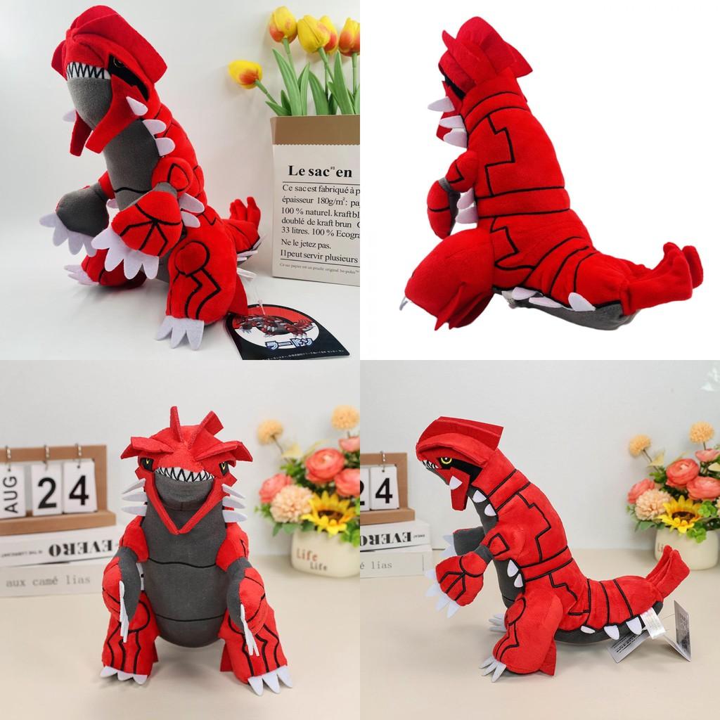 Large Plush Cartoon Dinosaur Plush Toy Featuring Red Groudon Character From Pokemon