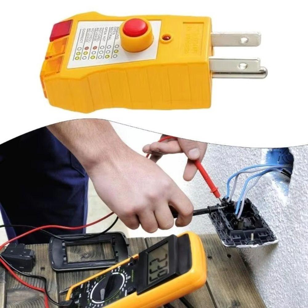 Compact Design Electrical Fault Detector Maintenance Receptacle Plug Analyzer Plug Testing