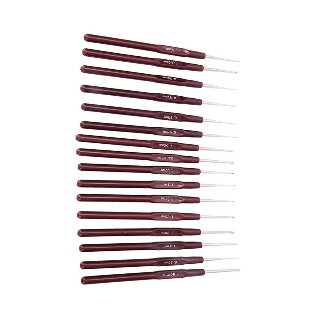 Kunststoffgriff Ultrafeine Spitzenhäkelnadel-Set Edelstahl-Stricknadel DIY Nähwerkzeug