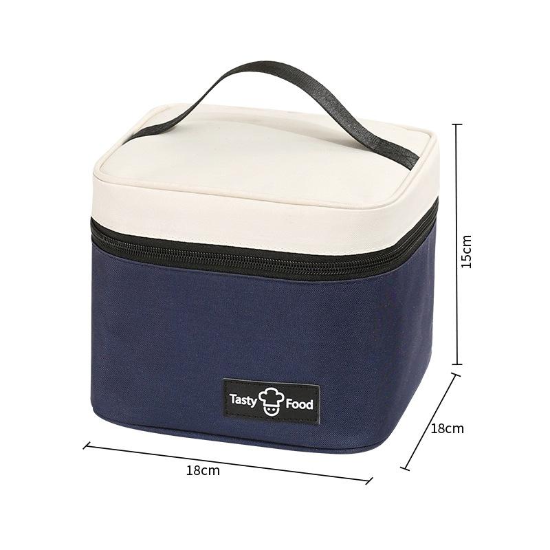 Square Thicken Thermal Lunch Box Bag Food Carrier Cooler Insulation Storage Bags Small Dinner Container for Adults Children 2024
