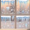 Snowflake PVC Christmas Window Stickers Reusable Whole Sheet Xmas Wall Sticker Electrostatic Christmas Window Decals Kids Room