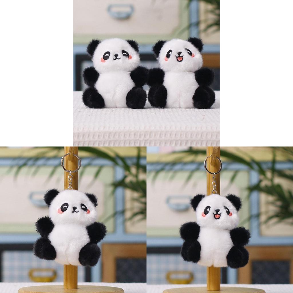 Panda Plush Keychain With Smiling Design For Kids And Adults
