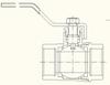 Ball Valve DN32 PN25 5/4 Inch GW/GW Steel Lever Onnline Gland