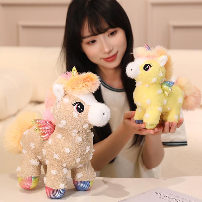 Rainbow Unicorn Plush Toy - Colorful Horse Doll for Home Decor and Kids