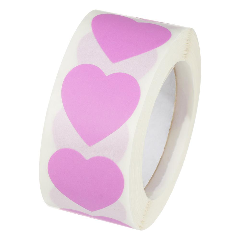 500 Pcs Package Label Gift Packaging Stationery Sticker Scrapbooking Love Heart Shaped Seal Labels