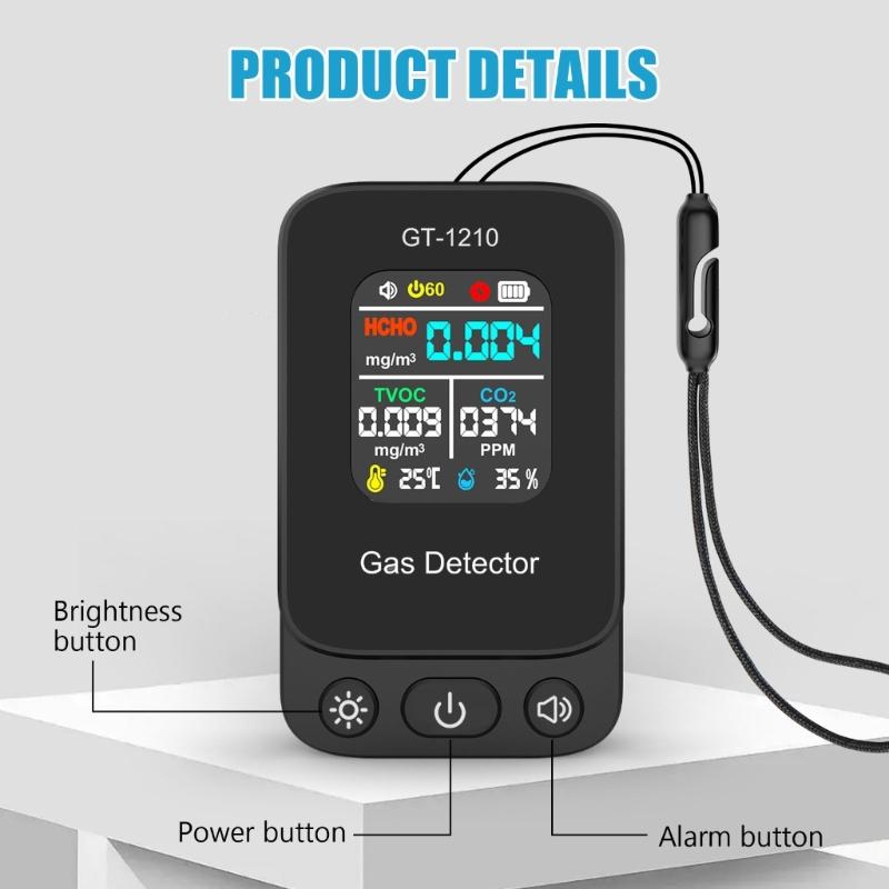 Professional Gas Detection Device For Households Visual LED Indicators Sound Alerts Wall Mount Design