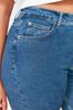 Women's Style Plus Size Blue Short Length Stretchy Skinny Denim Jeans