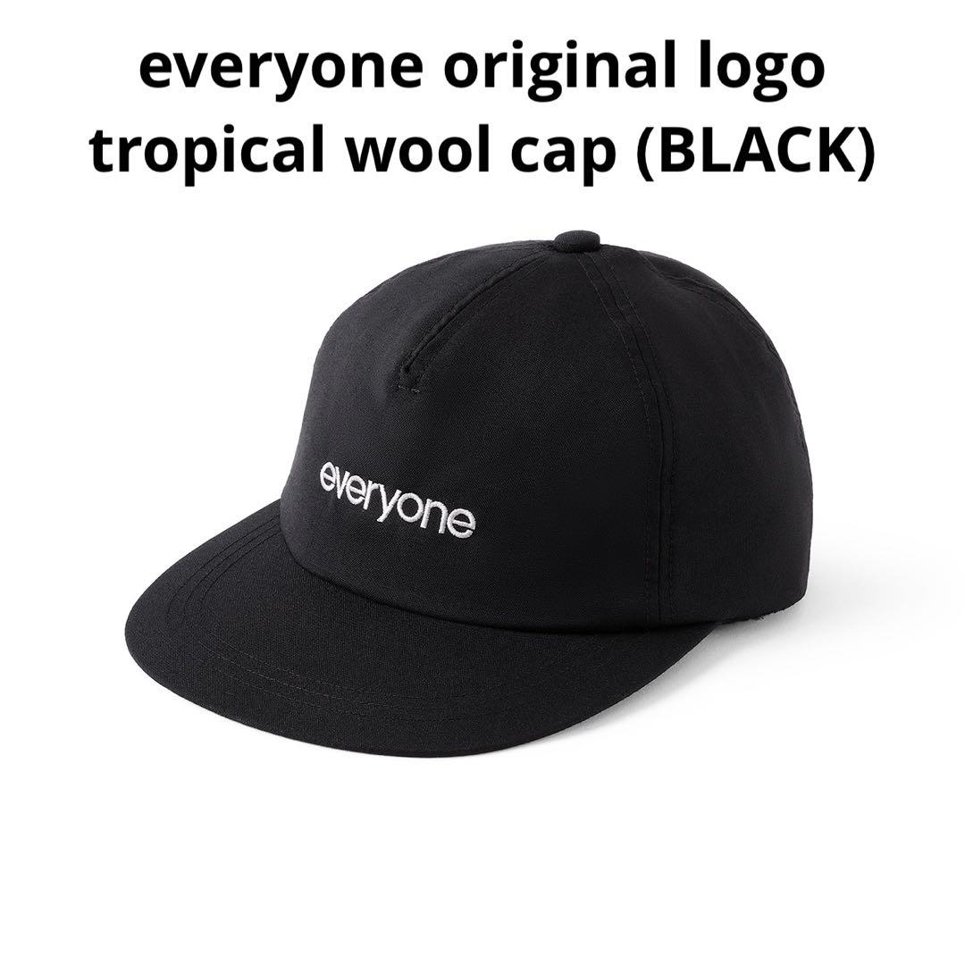 

[USED] everyone original logo wool cap BLACK