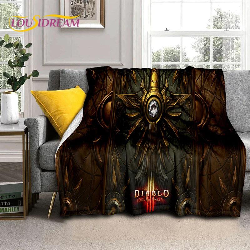 Diablo 3D Retro Game Gamer Soft Flannel Blanket for Beds Bedroom Sofa Picnic,Throw Blanket for Cover Outdoor Leisure Nap Gift