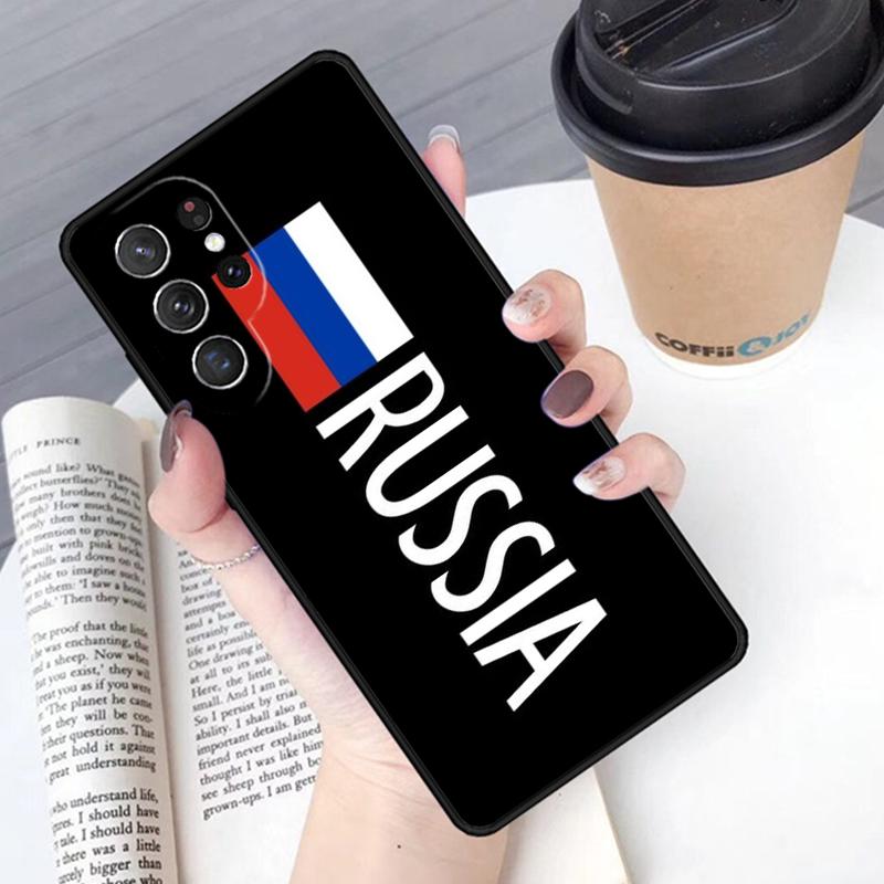 Russia Flag Phone Case Cover For Samsung Galaxy S24 S25 Ultra S21 S22 Ultra S10E Note 10 Plus Note 20 FE S23
