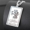 Waite Holy Grail Tarot Necklace European and American Retro Men's Hip-Hop Style Necklace
