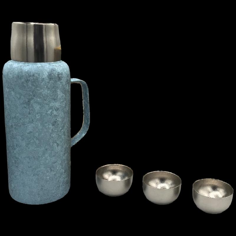 Pure Titanium Double-Layer Insulated Tea Pot Set