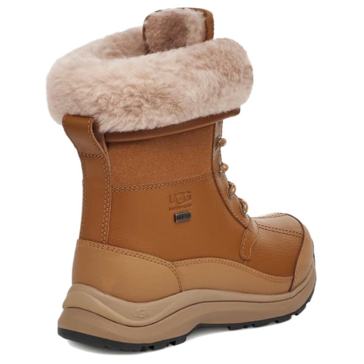 UGG Zaylee Leather Thermal Short Mid Calf Outdoor Boots Women's Brown 1138155-CHE