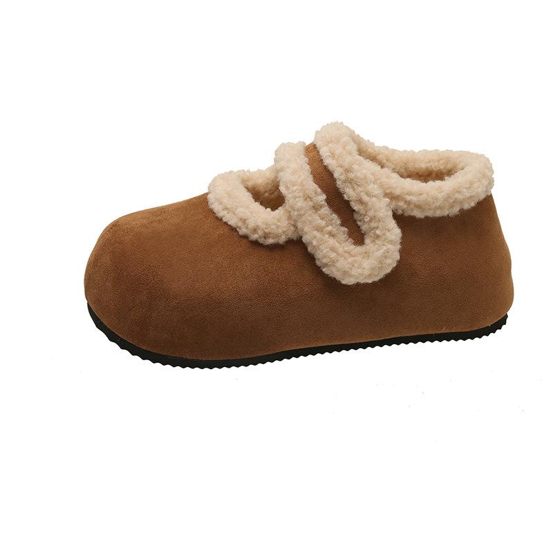 

Популярные женские бархатные туфли Birkenstock на толстой подошве, носят осенью и зимой, универсальные, нишевые, теплые хлопковые туфли, зимние ботинки 40