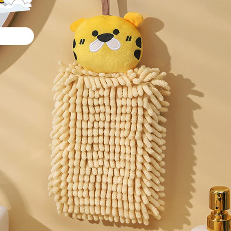 1Pcs 26*16cm Chenille Bathroom Supplies Soft Hand Towel Absorbent Cloth Dishcloths Hanging Cloth Kitche