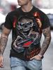 2023 New Men's Gender-Neutral T-Shirt 3D Printed Lion Round Neck Casual Short Sleeve Top Street Wea Men'st-Shirtoversizedt-Shirt