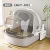Extra Cat Large Litter Box Fully Enclosed Toilet for Cat Convenient Drawer Cats' Sandbox Visible Cat Crate Transparent