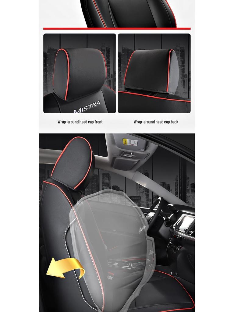 Hyundai Mistra 5-Seat Full Coverage Universal Leather Car Seat Covers, All-Season & Wear-Resistant