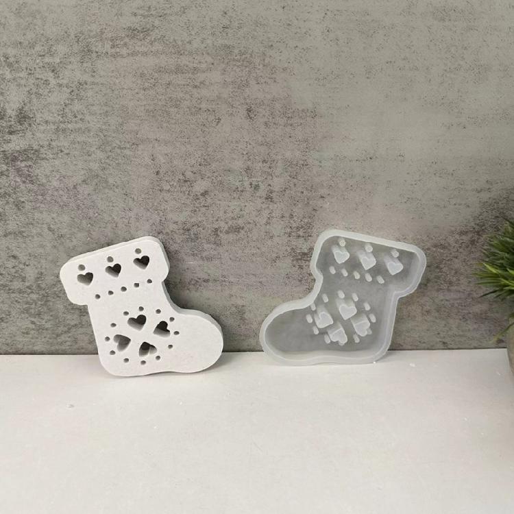 Holiday Themed Silicone Molds Creative Christmas Figurines Silicone Molds Flexible Mold for Hanging Decoration