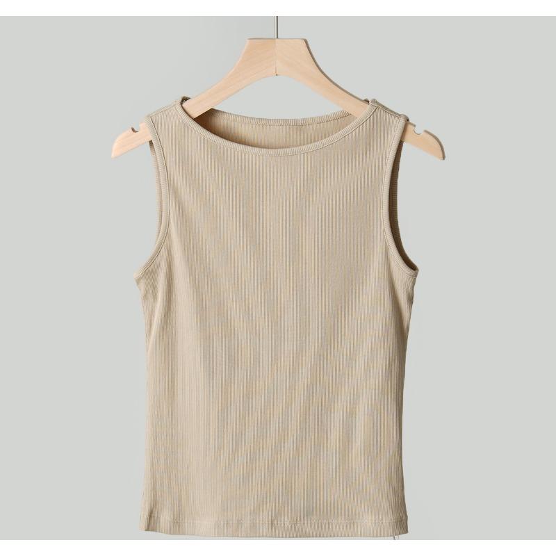 

Жилет без рукавов с широкими лямками из хлопка и высокой эластичностью, женский летний, новый, обтягивающий внутри, с наружным ремешком 2XL