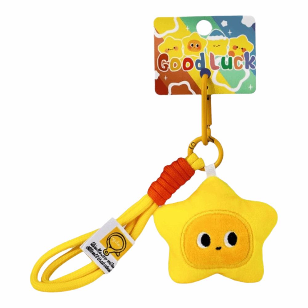 Stuffed Doll Stars Keychains Fluffy Couple Keychain Exquisite Star Plush Key Chain  Christmas Gift