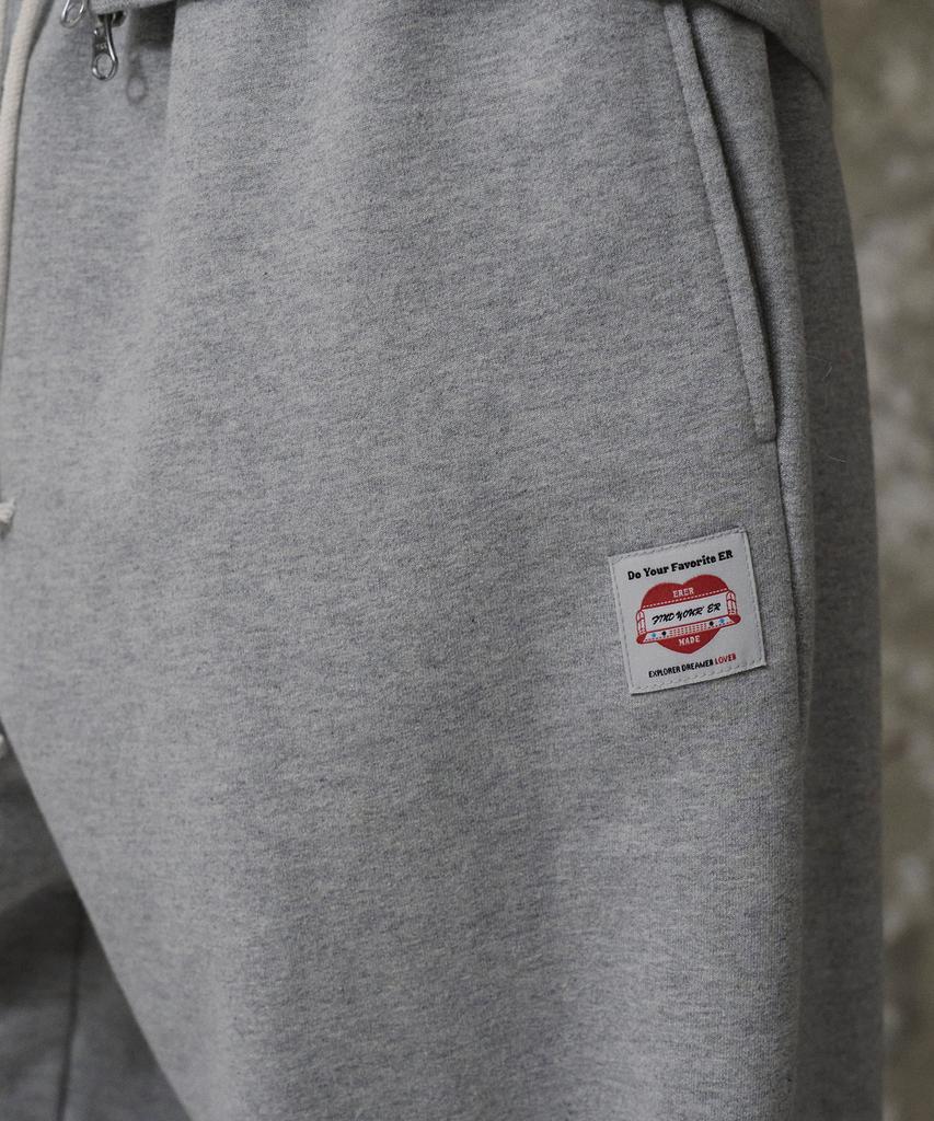 ERER Men Washed Jogger Pants Melange Gray