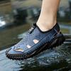 Men Genuine Leather Hand Stitching Breathable Casual Soft Sandals