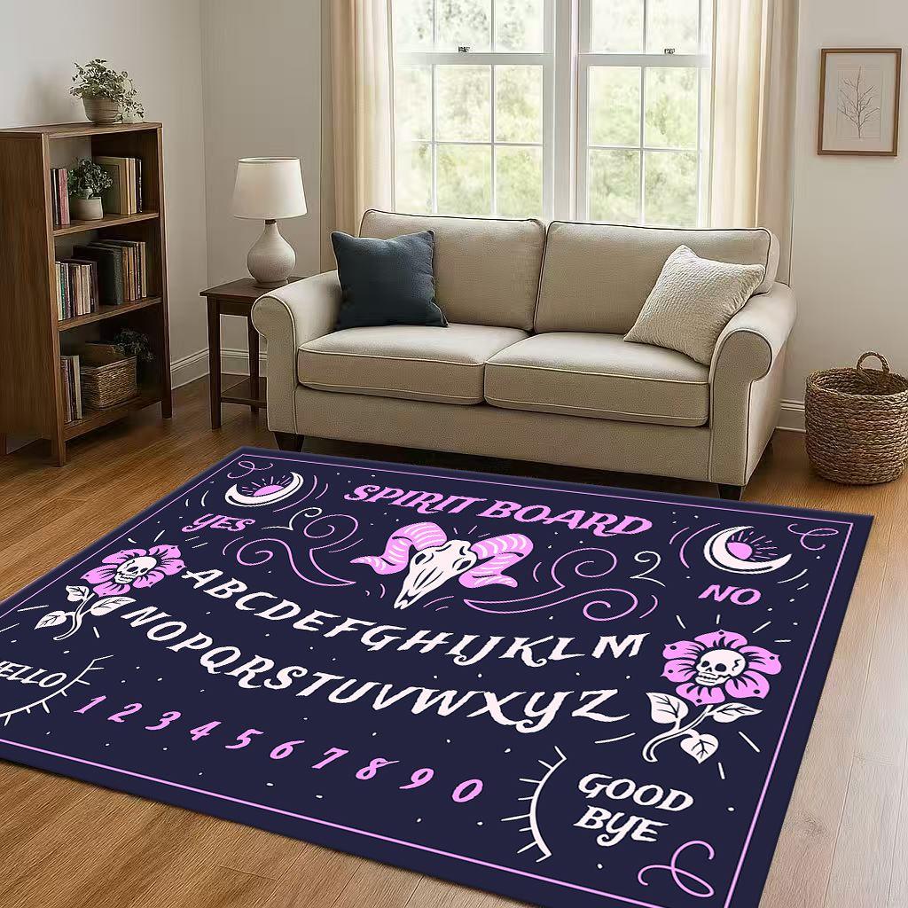 Retro Witch Spirit Ouija Board Art Living Room Non Slip Area Rug Carpet for Bedroom Kids Playroom Sofa,Home Decor Doormat