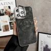 New Plated Lens Ring Bracket for Plain Leather Magnetic Suction Mobile Phone Cases IPhone 16 Pro Max, 15, 14, 13, and 12 Series
