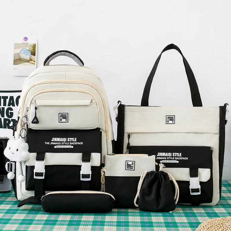 Schoolbags for Children Elementary School Students  Girls Junior High School Students  High School Five Piece Backpack