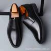 Large size men's business leather shoes genuine leather casual foot fit British trend wedding groom suit shoes