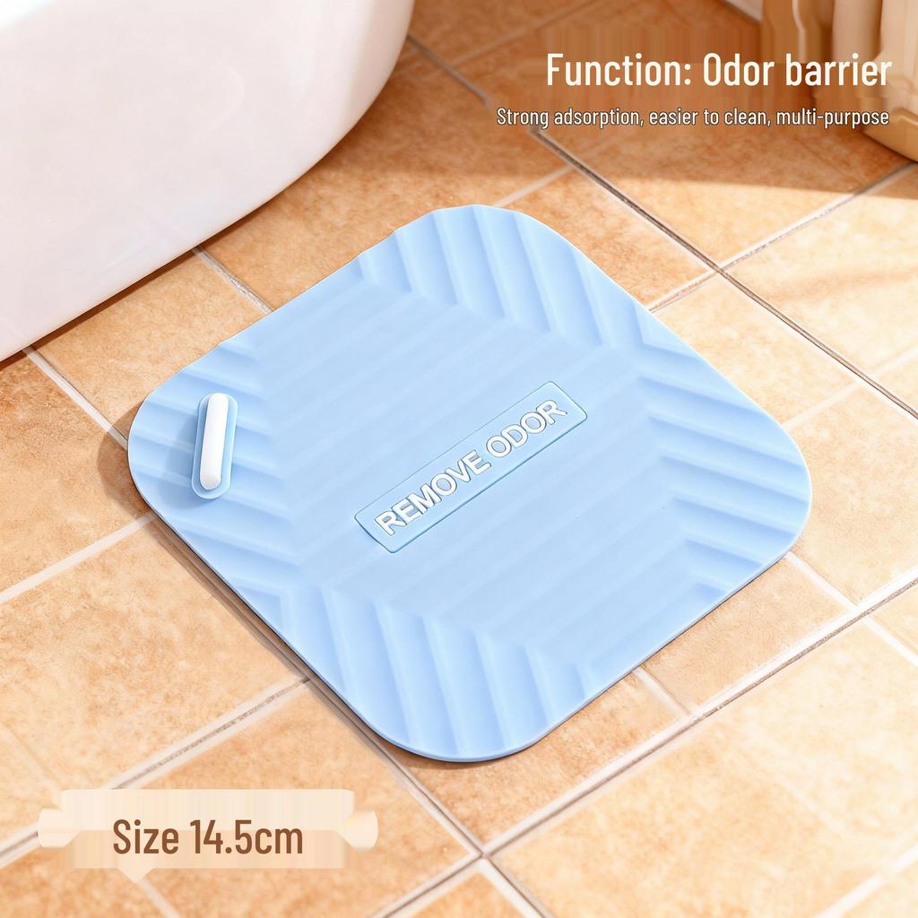 Silicone Square Floor Drain Cover: Anti-clog, Insect-Resistant & Odor-Proof Bathroom Mat