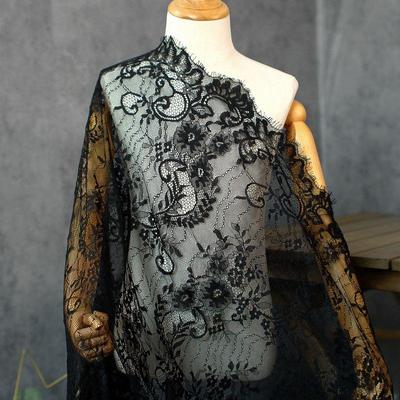 150*300cm Eyelash Lace Mesh Fabric Garment Skirt Fabric Decorative Curtain Lace Fabric