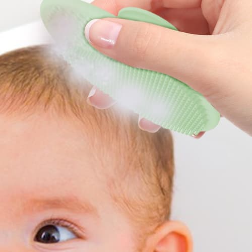 Baby Cradle Cap Brush - Silicone Baby Hair Brush | Silicone Baby Bath Brush Head Scrub Massage Brush Bath Scrubber | Baby Skin Scrubber for Washing Ha