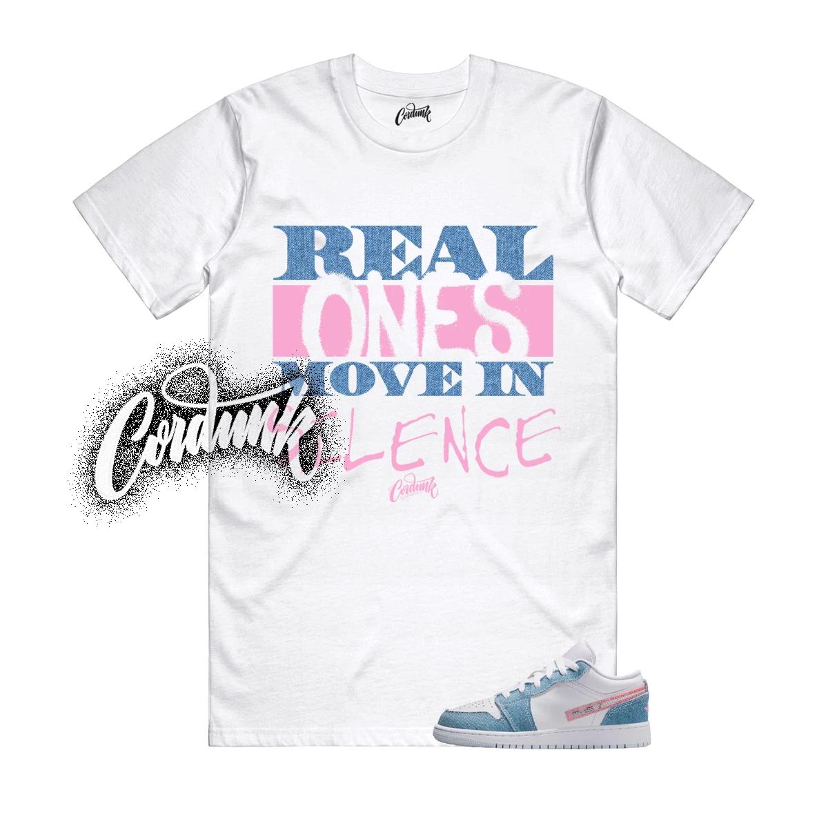 1 Cobalt Bliss Denim White Pink Glow Low T Shirt Match REAL L