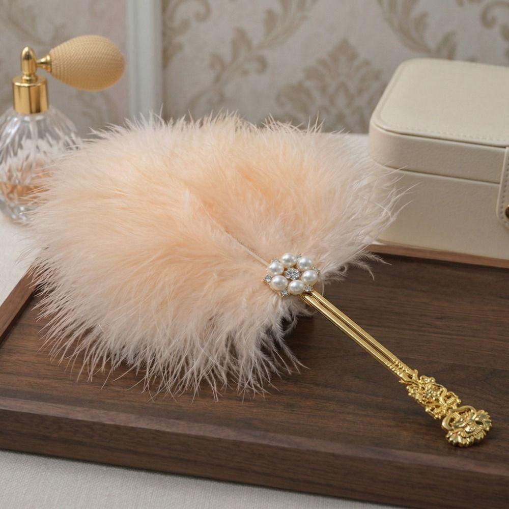 Exquisite Pearl Portable Fan Fairy Style Chinese Style Fan Creative Dance Fan  Party Props