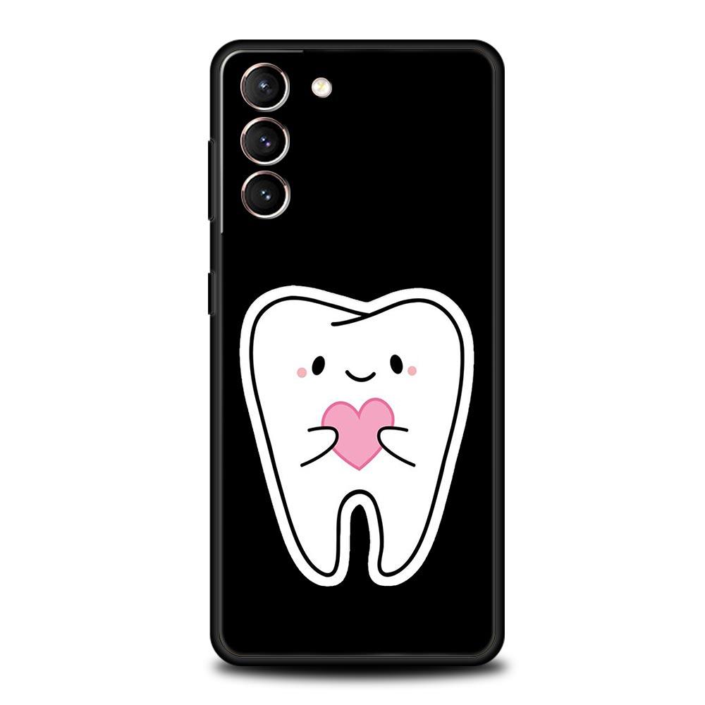 

Phone Case For Samsung Galaxy S24 S23 Ultra S22 S21 S20 FE 5G S10 S10E S9 Plus S8 Cover Dentist Dental Dent Tooth Cute Teeth Samsung S23