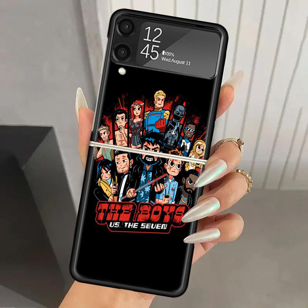 The Boys Homelander TV Hard PC Phone Case For Samsung Galaxy Z Flip 7 6 5 4 3 Black ZFlip7 ZFlip6 Flip5 Flip4 Flip3 5G Print Cov