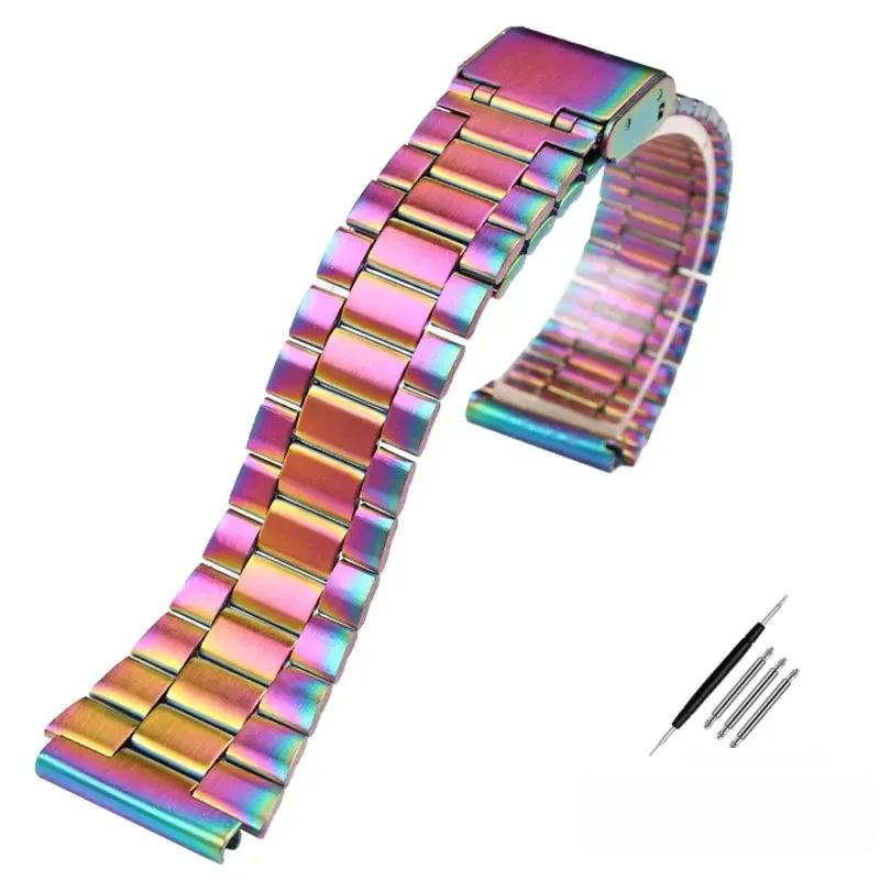 18mm Fine Steel Watchband for CASIO A158 / A159 / A168 /A169 /B650 /AQ230/ 700 Classic Small Square Silver Block  Metal Strap