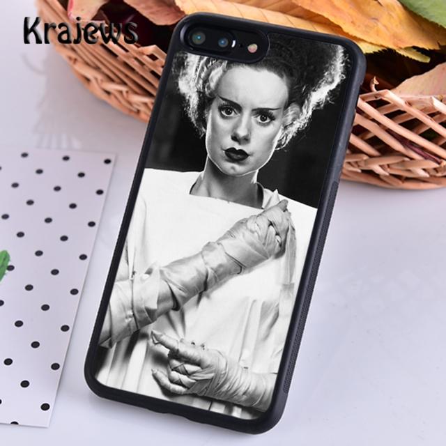 Krajews Bride of Frankenstein Phone Case Cover For iPhone 16 15 SE2020 14 6 7 8 plus 11 12 13 pro max coque Shell Fundas