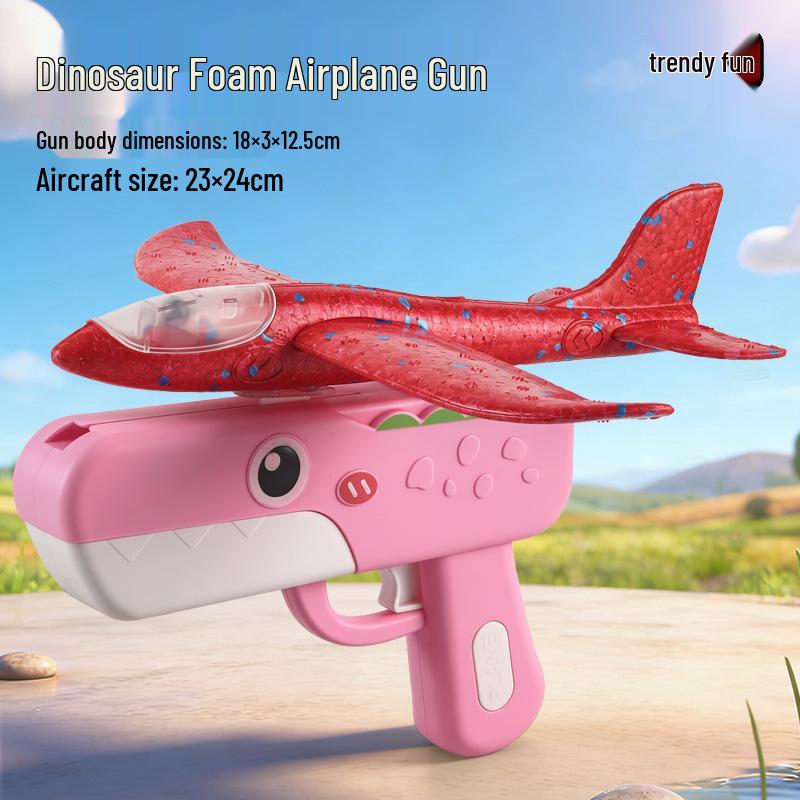Kids Rapid Fire Foam Airplane Launcher: Sturdy Outdoor Glider Toy with Free Shipping