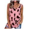 Women's Fashion Summer Leopard Print Loose Round Neck Sleeveless Vest Tops