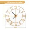 Yorbay Horloge Murale Ronde Pendule Vintage Métal - Ø 60 cm