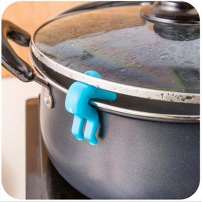 Dispositivo di troppopieno da 2 pezzi Coperchio per pentola in silicone per gadget da cucina antizuppa per cartoni animati