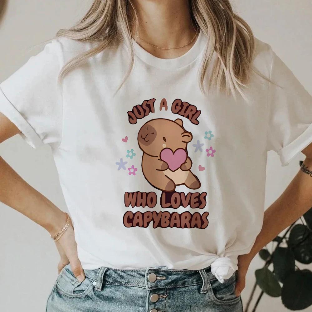 Printed T-shirt women's manga pattern T-shirt Harajuku top Japanese female manga designer clothing