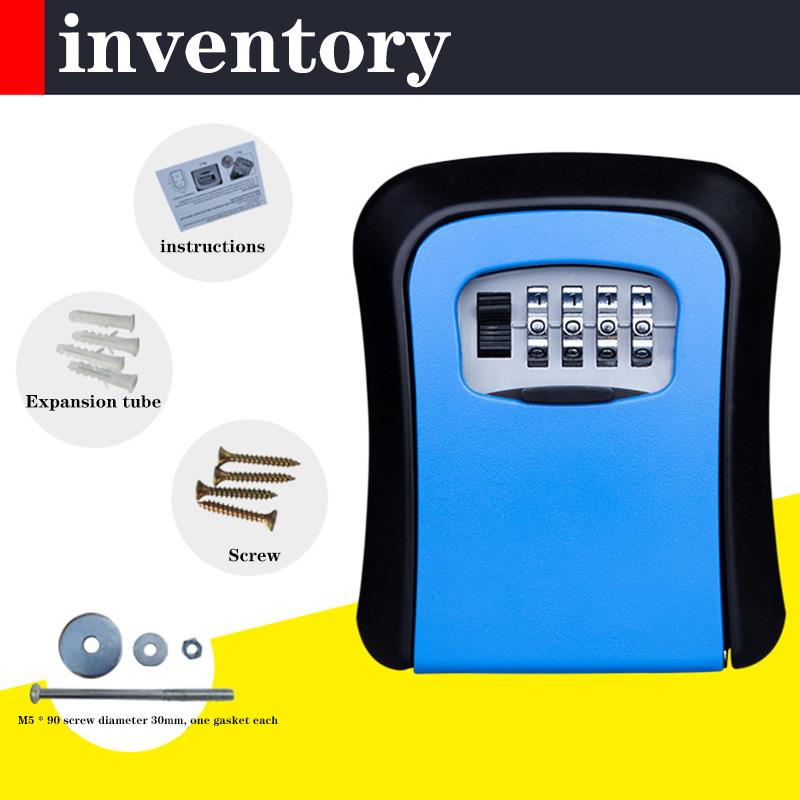 Metal Key Storage Box With Password Lock For Home Office Use