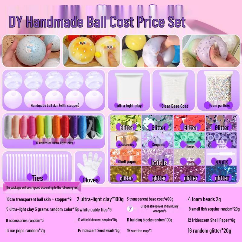 DIY Handgemachtes Squishy Ball Set - Beliebtes Stressabbau-Spielzeug mit Slow-Rebound-Funktion für ultimative Dekompression und Entspannung