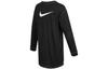 Nike Long Sleeved Dresses Women's Black Crew Neck Moderate Short DD5623-010