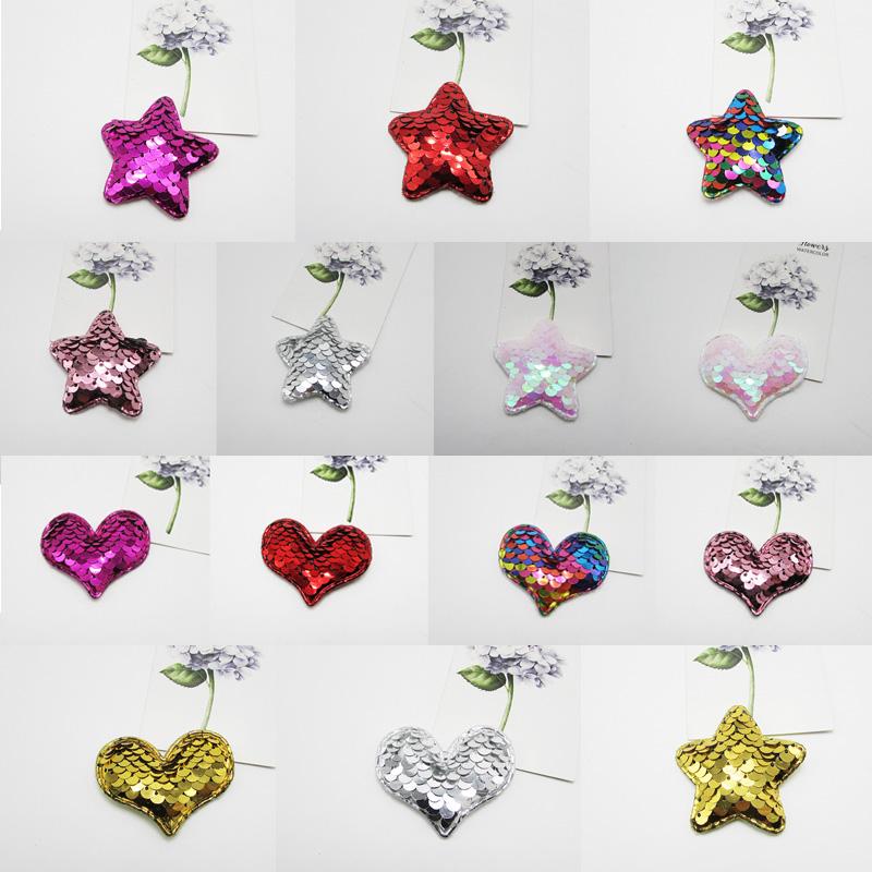 

12 шт., аппликация в форме сердца, аппликация в форме сердца, блестки, звезды, нашивки для одежды, нашивка «сделай сам»