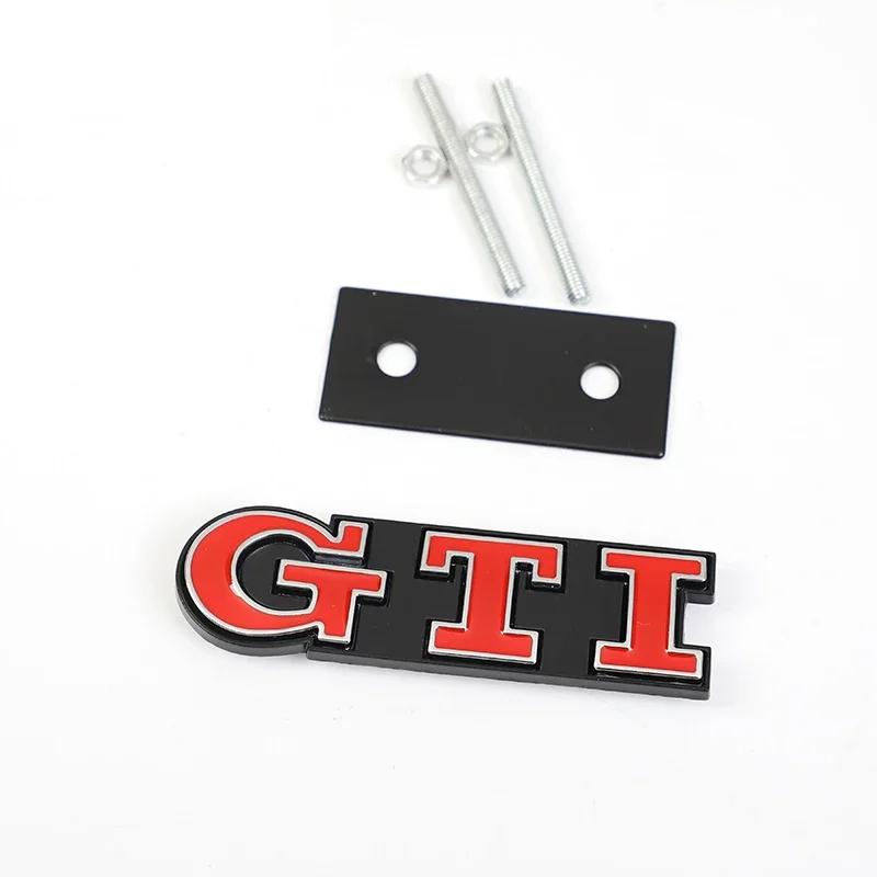 Hijk1 ·1Pcs Car Metal Badge Sticker Front Grille Decal Decoration For VW GTI Passat B6 Golf Mk7 Polo Tiguan Jetta T-ROC Sharan Touran